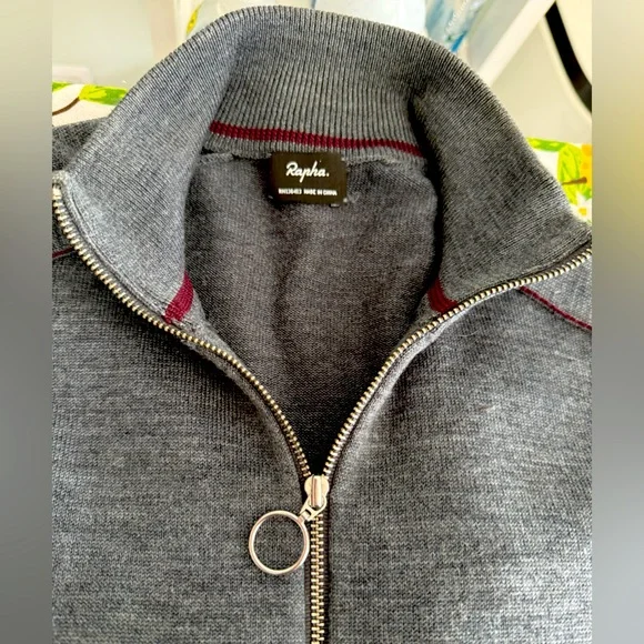 Men’s Rapha Merino Wool jumper sweater full zip front XL - Picture 1 of 3